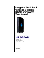 Предварительный просмотр 1 страницы NETGEAR DGND3300 - RangeMax Dual Band Wireless-N DSL Gateway Wireless Router User Manual