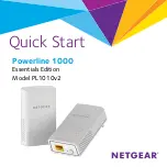 Preview for 1 page of NETGEAR Essentials PL1010v2 Quick Start Manual