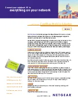 Preview for 1 page of NETGEAR FA511 - 32-bit CardBus PC Card Mobile Brochure & Specs