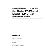 Preview for 1 page of NETGEAR FE508 - Hub Installation Manual