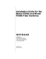 Preview for 1 page of NETGEAR FS562 Installation Manual