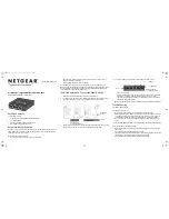 NETGEAR GS105NA Installation Manual предпросмотр