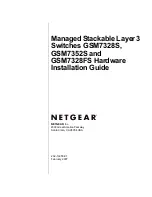 Preview for 1 page of NETGEAR GSM7328Sv1 - ProSafe 24+4 Gigabit Ethernet L3 Managed Stackable Switch Installation Manual