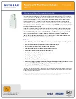 NETGEAR HDX111 - Powerline HD Plus Ethernet Adapter Datasheet preview