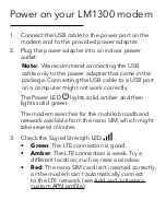 Предварительный просмотр 4 страницы NETGEAR LM1300 Quick Start Manual