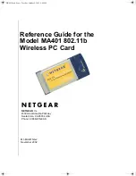 Предварительный просмотр 1 страницы NETGEAR MA401 - 802.11b Wireless PC Card Reference Manual