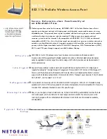 Предварительный просмотр 1 страницы NETGEAR ME103 - 802.11b ProSafe Wireless Access Point Specifications