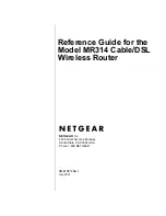 NETGEAR MR314 - Wireless Router Reference Manual предпросмотр