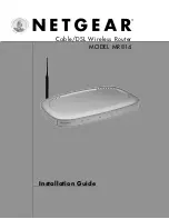 NETGEAR MR814 - 802.11b Cable/DSL Wireless Router Installation Manual preview