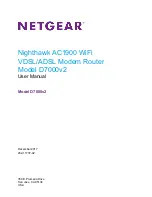 Preview for 1 page of NETGEAR Nighthawk AC1900 D7000v2 User Manual