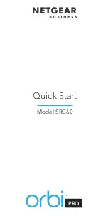 Preview for 1 page of NETGEAR Orbi Pro SRC60 Quick Start Manual