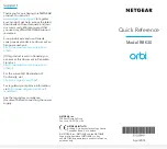 NETGEAR Orbi RBK30 Quick Reference preview