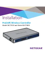 NETGEAR ProSAFE WC7500 Installation Manual preview