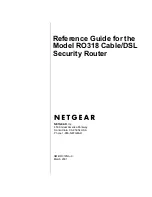 Preview for 1 page of NETGEAR RO318 Reference Manual