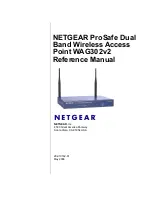 NETGEAR WAG302 - ProSafe Dual Band Wireless Access Point Reference Manual предпросмотр