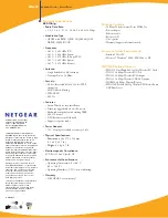 Preview for 2 page of NETGEAR WG602 - 54 Mbps Wireless Access Point Specifications