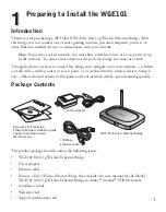 Preview for 3 page of NETGEAR WGE101 User Manual