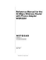 NETGEAR WGR826V Reference Manual предпросмотр