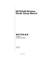 NETGEAR Wireless Router Setup Manual preview