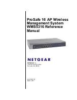 NETGEAR WMS5316 - ProSafe 16-AP Wireless Management System Reference Manual preview