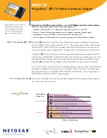 Preview for 1 page of NETGEAR WN511B - Next Wireless Pc Card Specifications