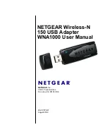 Preview for 1 page of NETGEAR WNA1000 - Wireless-N 150 USB Adapter User Manual