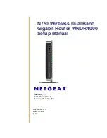 NETGEAR WNDR4000 - N750 WIRELESS DUAL BAND GIGABIT ROUTER Setup Manual preview