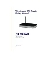 NETGEAR WNR1000v2 - Wireless- N Router Setup Manual предпросмотр