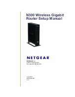 NETGEAR WNR3500L - RangeMax Wireless-N Gigabit Router Setup Manual preview