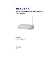 Предварительный просмотр 1 страницы NETGEAR WNR500 User Manual