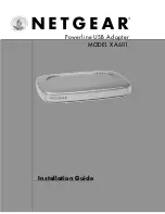 Preview for 1 page of NETGEAR XA601 - Powerline USB Adapter Installation Manual