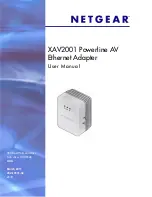 NETGEAR XAV2001 - Powerline AV Ethernet Adapter User Manual preview