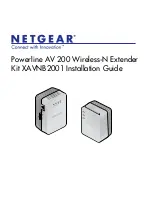 Preview for 1 page of NETGEAR XAV2101 - POWERLINE AV 200 NANO ADAPTER Installation Manual