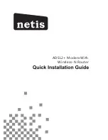 Preview for 1 page of Netis ADSL2+ Modem With Wireless-N Router Quick Installation Manual