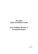 Предварительный просмотр 1 страницы Netis WF-2402 Quick Installation Manual