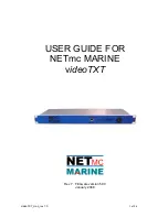 NETmc Marine videoTXT User Manual preview