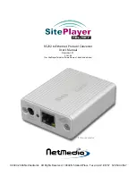 NetMedia SitePlayer Telnet Series User Manual preview