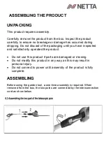 Preview for 5 page of netta 103020 User Instruction