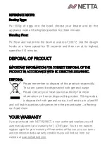 Preview for 8 page of netta 103888 User Instruction