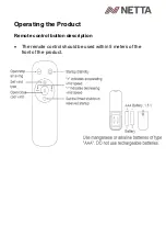 Предварительный просмотр 9 страницы netta 103895 User Instruction