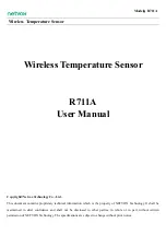 Preview for 1 page of netvox R711A User Manual