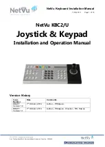 Preview for 1 page of NetVu KBC2/U Installation And Operation Manual