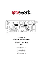 Preview for 1 page of Network Electronics AAV-MUX Product Manual