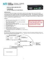 Preview for 1 page of Network Technologies Incorporated E - ACDCLM Installation Manual