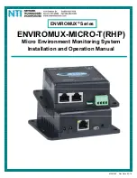 Network Technologies Incorporated ENVIROMUX-MICRO-T Installation And Operation Manual предпросмотр