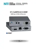 Network Technologies Incorporated ST-C64K9GB-R-HDBT Operation Manual preview