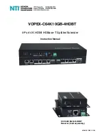 Предварительный просмотр 1 страницы Network Technologies Incorporated VOPEX-C64K10GB-4HDBT Instruction Manual