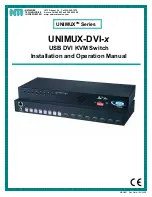 Предварительный просмотр 1 страницы Network Technologies NTI High Density DVI USB KVM Switch UNIMUX-DVI-x Installation And Operation Manual