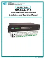 Предварительный просмотр 1 страницы Network Technologies VEEMUX SM-8X4-HDA Installation And Operation Manual