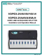 Preview for 1 page of Network Technologies VOPEX-16V-H Installation And Operation Manual